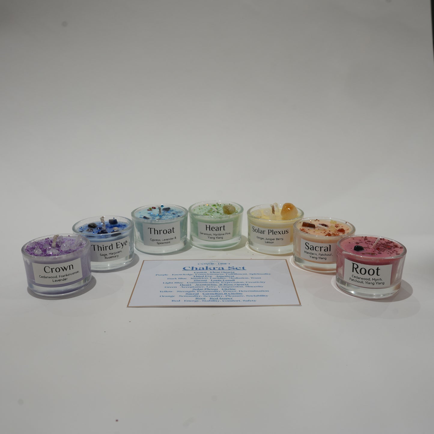 REIKI BLESSED CHAKRA CANDLE SET